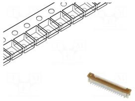 Connector: FFC/FPC | gold-plated | SMT | 500mA | 50V | Slider | PIN: 30