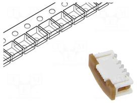 Connector: FFC/FPC | gold-plated | SMT | 500mA | 50V | Slider | PIN: 6
