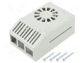 Enclosure: for computer | Raspberry Pi 4 B | ABS | light grey