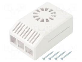 Enclosure: for computer | Raspberry Pi 4 B | ABS | white | X: 62mm