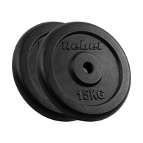 Sporto ir aktyvaus poilsio // Sporto prekės ir įranga // Obciążenie żeliwne zestaw 2x15kg, otwór 31mm, talerz klasyczny, REBEL ACTIVE