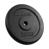 Sporto ir aktyvaus poilsio // Sporto prekės ir įranga // Obciążenie żeliwne 20kg, otwór 31mm, talerz klasyczny, REBEL ACTIVE