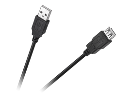 Kompiuterių komponentai ir priedai // PC/USB/LAN kabeliai // Kabel USB wtyk-gniazdo 1.5m Cabletech Eco-Line