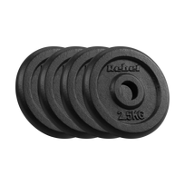 Įrankiai ir matavimo prietaisai // Įrankių, priedų naujienos // Obciążenie żeliwne zestaw 4x2.5kg, otwór 31mm, talerz klasyczny, REBEL ACTIVE