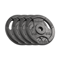 Įrankiai ir matavimo prietaisai // Įrankių, priedų naujienos // Obciążenie żeliwne zestaw 4x5kg, otwór 31mm, talerz z uchwytami, REBEL ACTIVE