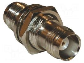 Adapter | TNC female,both sides | Insulation: POM | 50Ω | brass | 11GHz