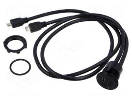 Adapter cable | USB B micro socket x2,USB B micro plug x2