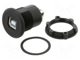 Adapter | USB B socket,both sides | USB 2.0 | Thread: M22 | 1÷10mm