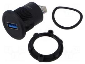 Adapter | USB A socket,both sides | USB 3.0 | Thread: M22 | 1÷10mm