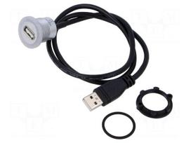 Adapter cable | USB A socket,USB A plug | USB 2.0 | Len: 0.6m