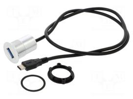 Adapter | USB A socket,USB C plug | Thread: M22 | 1÷10mm