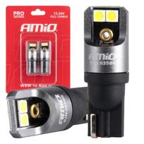 Automobilių lemputės, Motociklų ir traktorių technikos šviestuvai // Automobilių lemputės, Motociklų ir traktorių technikos šviestuvai // Żarówki led full pro t10 w5w 4x3030 smd białe 12v 24v amio-03580
