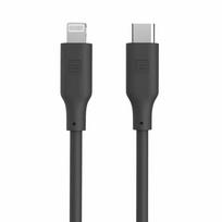 Kabelis Evelatus  Evelatus USB C to Lightning Silicone Cable 1.2M (MFI10CL) 60W / 20V3A Black
