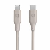 Kabelis Evelatus  Evelatus USB C to Lightning Silicone Cable 1.2M (MFI10CL) 60W / 20V3A Warm Gray