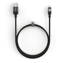 Kabelis Evelatus  USB A to  Lightning, Cable 1.2M (MFI11CL) Aluminum housing braiding Black
