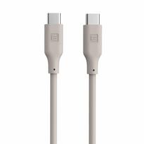 Kabelis Evelatus  Evelatus USB C to USB C Silicone Cable 1.2M 60W / 20V3A Warm Gray