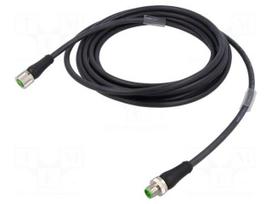 Cable: for sensors/automation | M12 | PIN: 4 | 3m | 600VAC | 12A | PUR