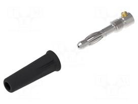 Laboratory connector: 4mm banana | plug | 36A | 30VAC | 60VDC | black