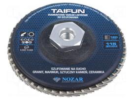 Flap grinding wheels | 115mm | Granularity: 120 | M14 | TAIFUN