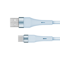 Išmaniųjų telefonų atsarginės dalys // Kabeliai // Kabel USB - USB typu C 1 m silikonowy niebieski Kruger&Matz Basic