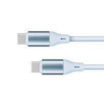 Planšetdatori ir planšetinių kompiuterių priedai // USB Kabeliai // Kabel USB typu C - USB typu C 100 W 1 m silikonowy niebieski Kruger&Matz Basic