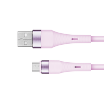 Mobilieji telefonai ir priedai // Telefono priedai // Kabel USB - microUSB 1 m silikonowy różowy Kruger&Matz Basic