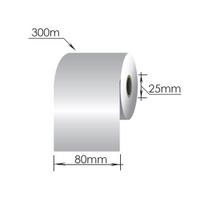 Ribbons 80mm x 300m/25mm/80mm/ Resin/Out, baltas