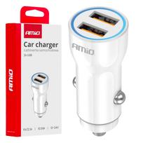 Mobilieji telefonai ir priedai // USB automobilių įkrovikliai // Ładowarka samochodowa 2x usb-a amio-03879