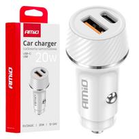 Mobilieji telefonai ir priedai // USB automobilių įkrovikliai // Ładowarka samochodowa usb-a + usb-c 20w amio-03878