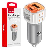 Mobilieji telefonai ir priedai // USB automobilių įkrovikliai // Ładowarka samochodowa usb-a+ usb-c 38w amio-03883