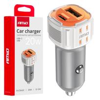 Mobilieji telefonai ir priedai // USB automobilių įkrovikliai // Ładowarka samochodowa usb-a+ usb-c 20w amio-03882