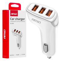 Mobilieji telefonai ir priedai // USB automobilių įkrovikliai // Ładowarka samochodowa 3x usb-a 3.1a amio-03885