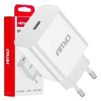 Mobilieji telefonai ir priedai // USB tinklo įkrovikliai // Ładowarka sieciowa 230v 20w usb-c amio-03891