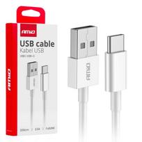 Planšetdatori ir planšetinių kompiuterių priedai // USB Kabeliai // Kabel do ładowania usb-a - usb-c 2a 200cm fulllink amio-03894