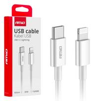 Planšetdatori ir planšetinių kompiuterių priedai // USB Kabeliai // Kabel do ładowania usb-c - lightning iphone pd 20w 100cm fulllink amio-03898