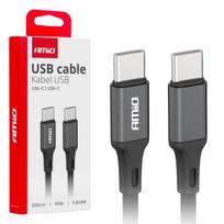 Planšetdatori ir planšetinių kompiuterių priedai // USB Kabeliai // Kabel do ładowania usb-c - usb-c 60w 200cm fulllink amio-03903
