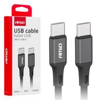 Planšetdatori ir planšetinių kompiuterių priedai // USB Kabeliai // Kabel do ładowania usb-c - usb-c 60w 100cm fulllink amio-03902