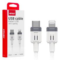 Planšetdatori ir planšetinių kompiuterių priedai // USB Kabeliai // Kabel do ładowania usb-c - iphone lightning fulllink 20w 100cm amio-03910