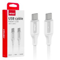 Planšetdatori ir planšetinių kompiuterių priedai // USB Kabeliai // Kabel do ładowania usb-c - usb-c 60w 100cm fulllink amio-03920