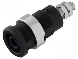 Laboratory connector: 4mm banana | socket | 1kV | 36A | black