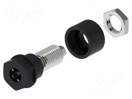 Laboratory connector: 4mm banana | socket | 30VAC | 60VDC | 36A | black