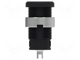 Laboratory connector: 4mm banana | socket | 1kV | 25A | black