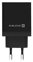 Adapteriai Evelatus Universal Travel Charger ETC04 USB 2.4A + Type-C 3A 30W Power Delivery Black