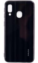 Nugarėlės dėklai Evelatus Samsung A20e Water Ripple Full Color Electroplating Tempered Glass Black
