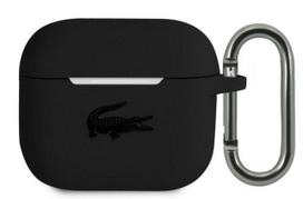 Dėklai ausinėms Lacoste Apple Airpods 3 Liquid Silicone Glossy Printing Logo Case Black