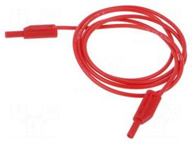 Test lead: single | 10A | banana plug 2mm,both sides | Urated: 600V