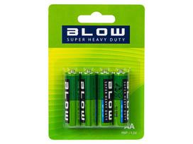 Akumuliatoriai ir baterijos // AA, AAA ir kitų dydžių baterijos, įkrovikliai – galima užsakyti // 82-506# Bateria  blow super heavy duty aa r06p blister 4szt