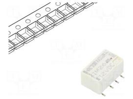 Relay: electromagnetic | DPDT | Ucoil: 12VDC | 2A | 0.5A/125VAC | IM