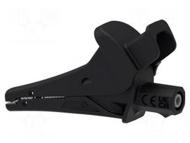 Crocodile clip | 20A | 1.5kV | black | Grip capac: max.25mm