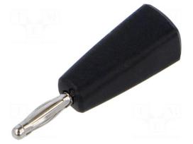 Laboratory connector: 2mm banana | plug | 10A | 30VAC | 60VDC | black